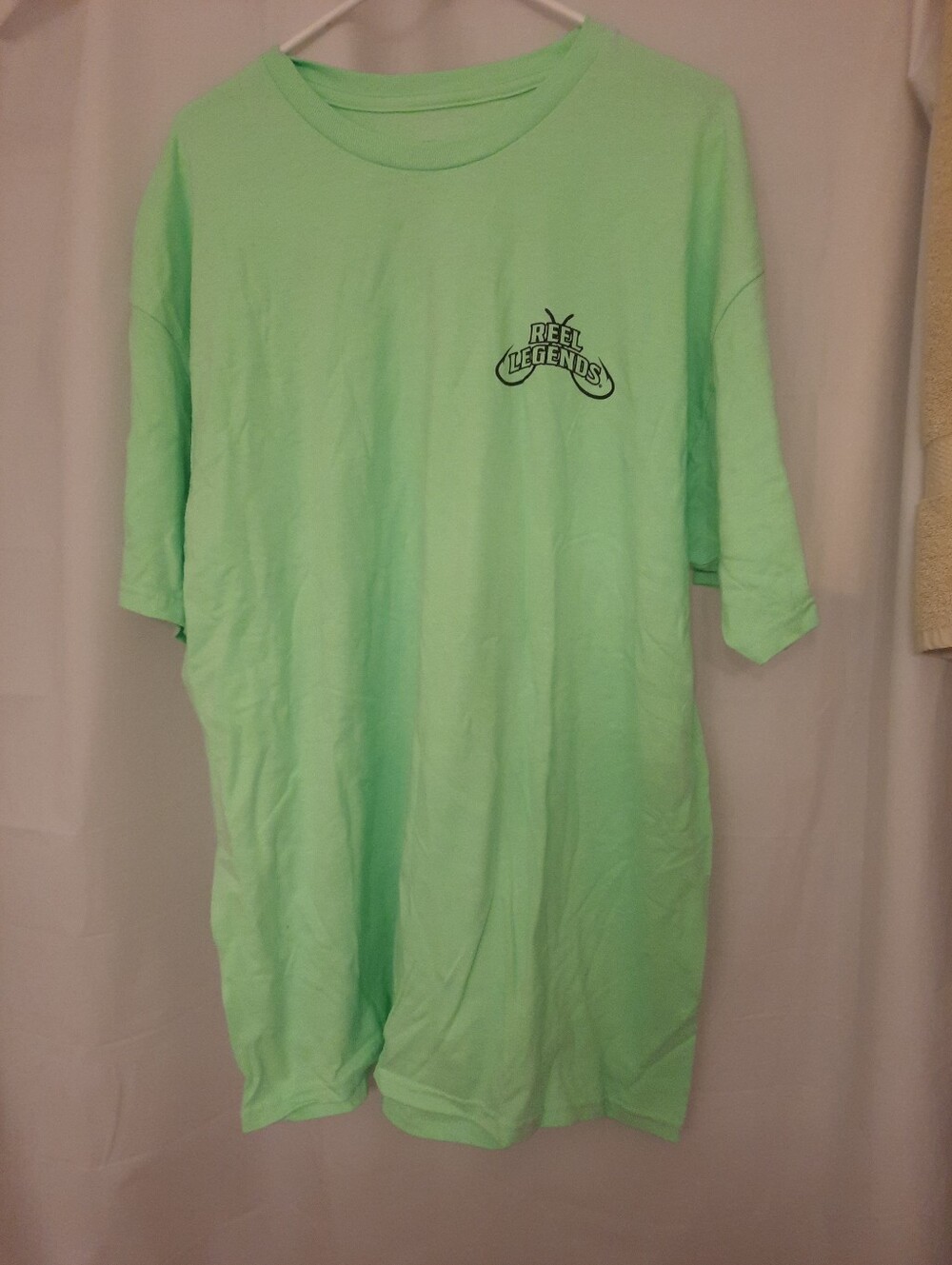 Reel Legends Men’s Neon Lime Green Logo Tee
